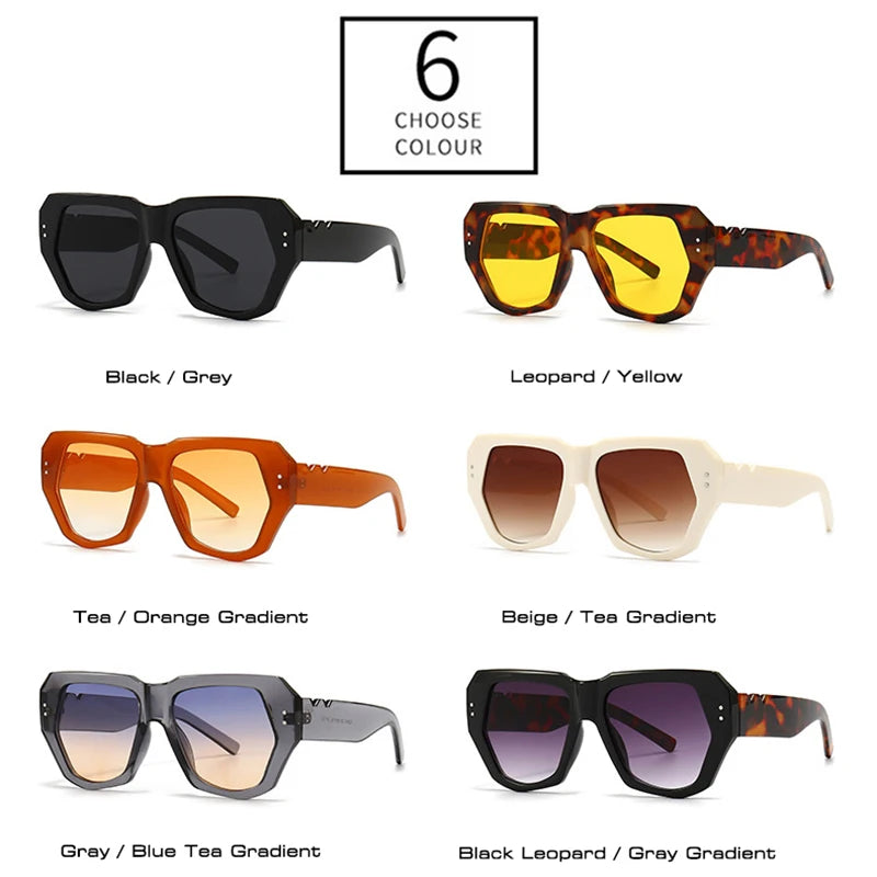 Retro Polygon Cat Eye UV400 Sunglasses