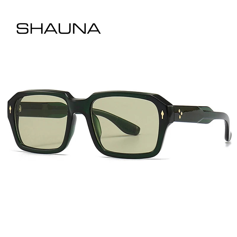 Punk Rivets Gradient Square Sunglasses