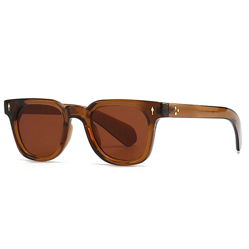 Retro Square Rivets UV400 Sunglasses