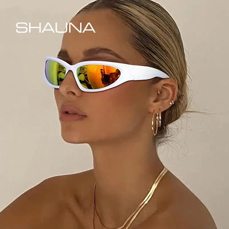 Y2K Cat Eye Colorful Mirror UV400 Sunglasses