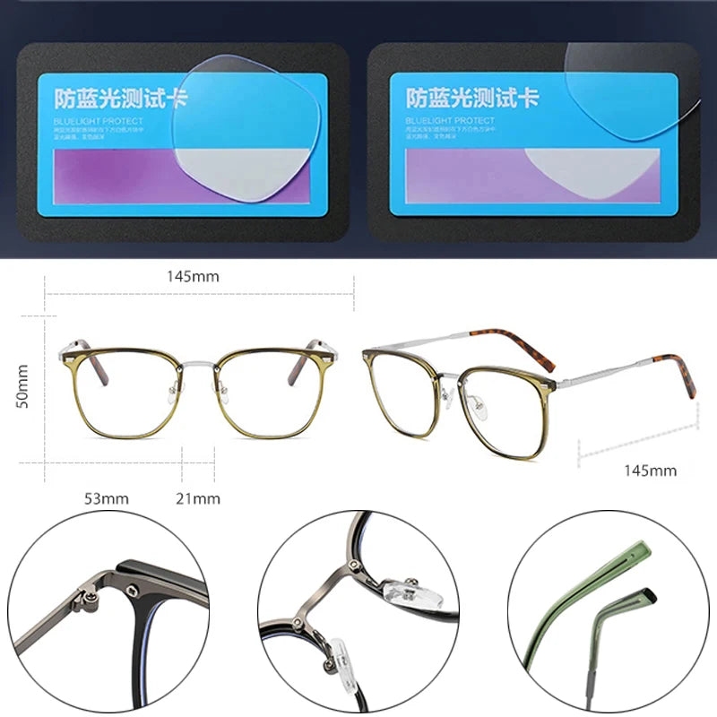 TR90 Square Anti-Blue Light Glasses