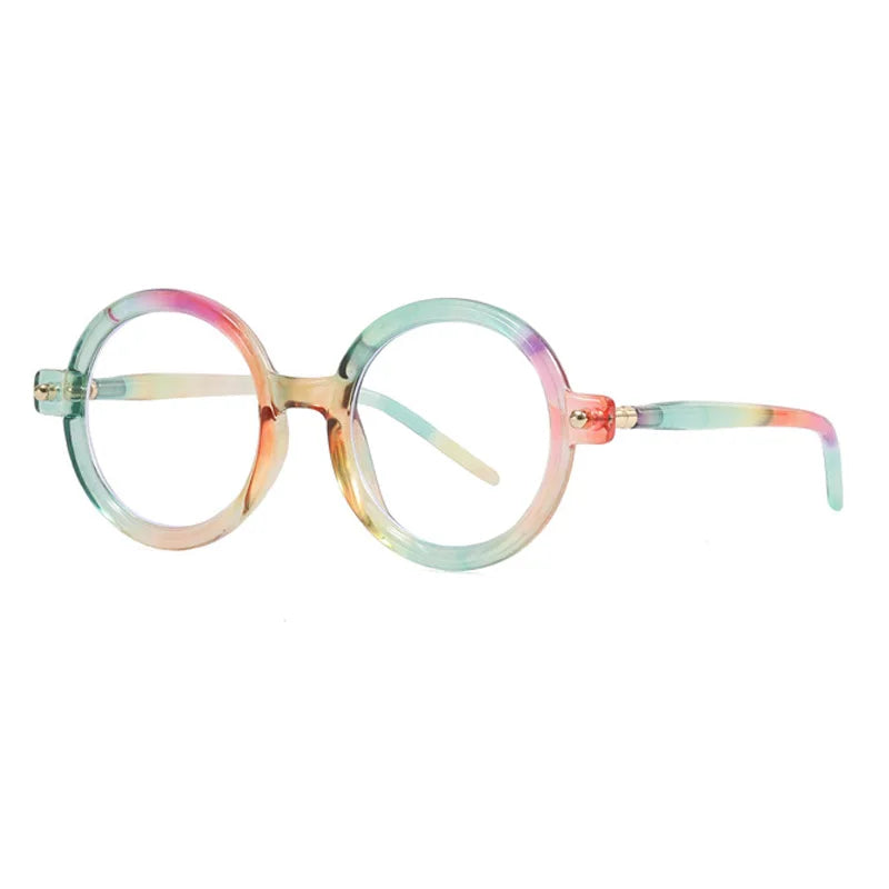 Double Color Round Anti-Blue Light Glasses