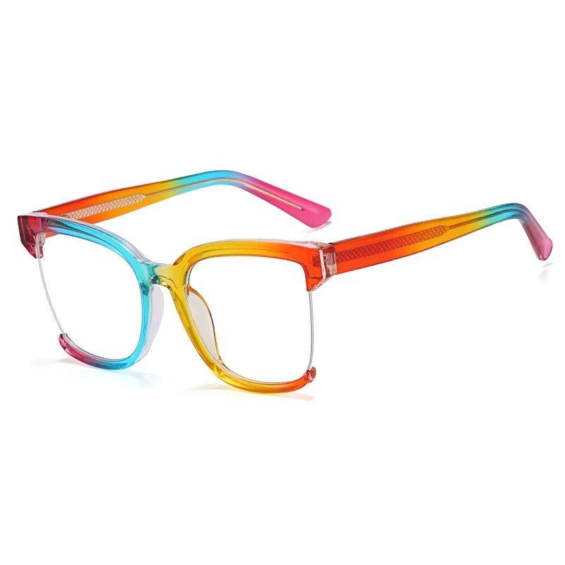 Colorful Half Frame Anti-Blue Light Glasses