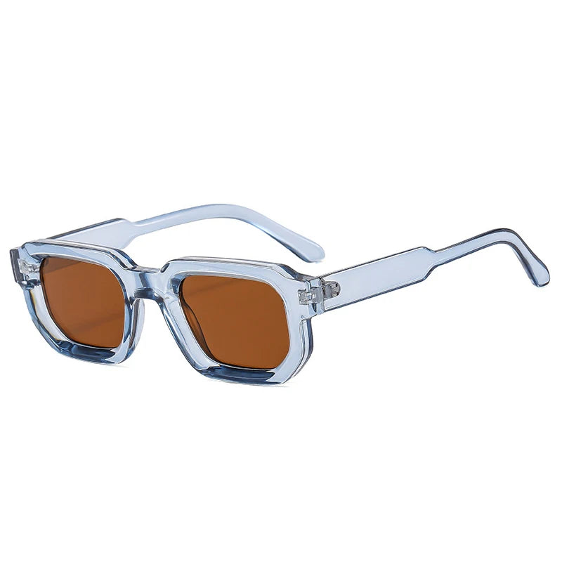 Square Blue Tea UV400 Sunglasses