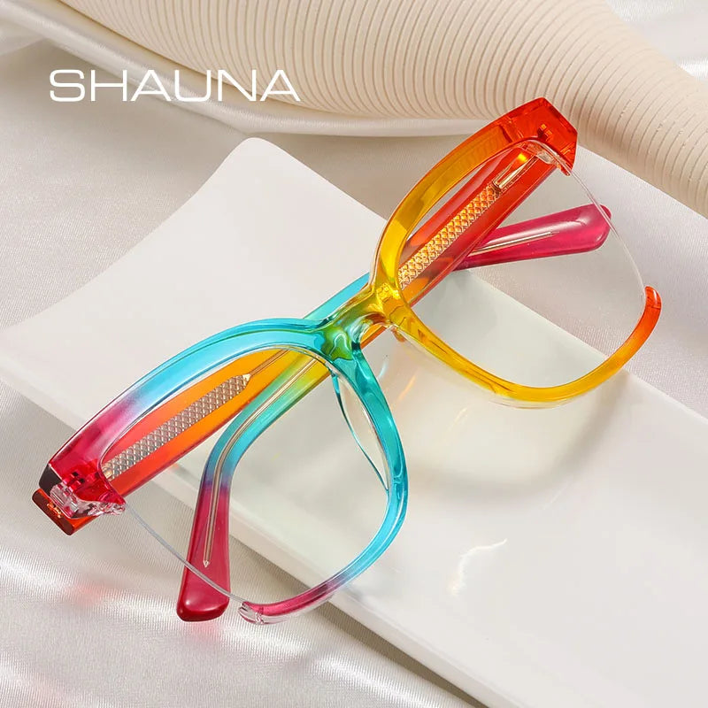 Colorful Half Frame Anti-Blue Light Glasses