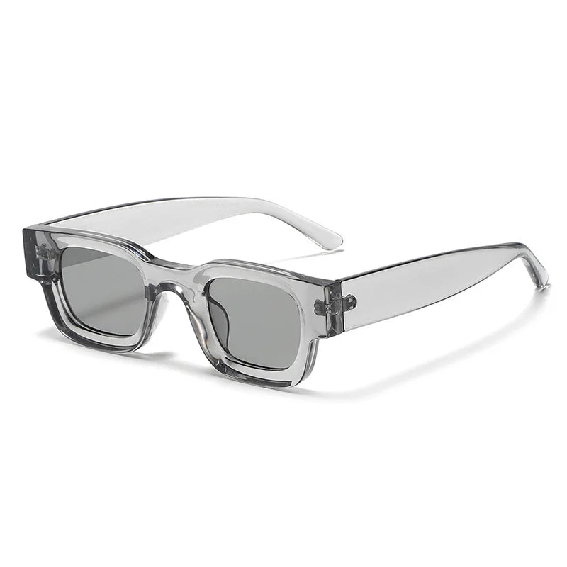 Retro Metal Hinge Rectangle UV400 Sunglasses