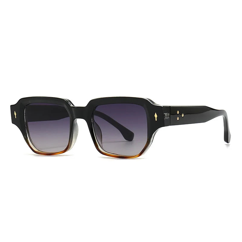 Vintage Rivets Square UV400 Sunglasses
