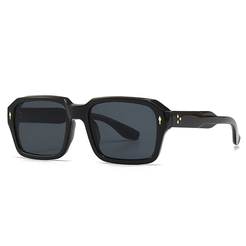 Punk Rivets Gradient Square Sunglasses