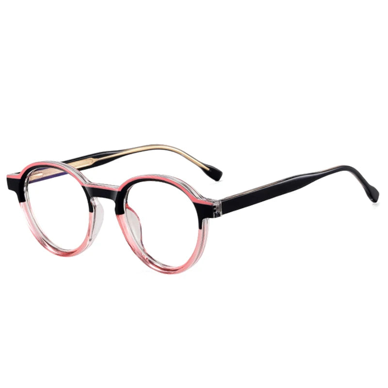 Double Color Oval Anti-Blue Light Glasses