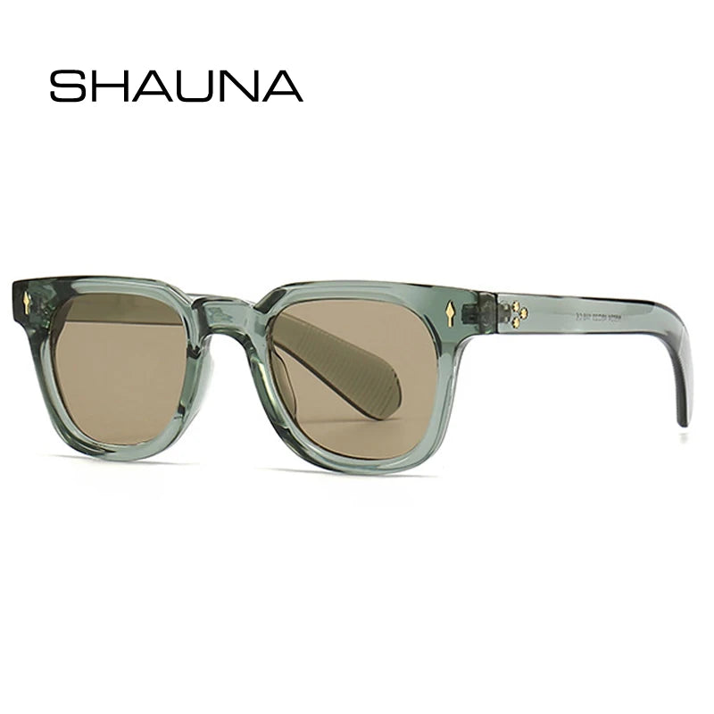 Retro Square Rivets UV400 Sunglasses