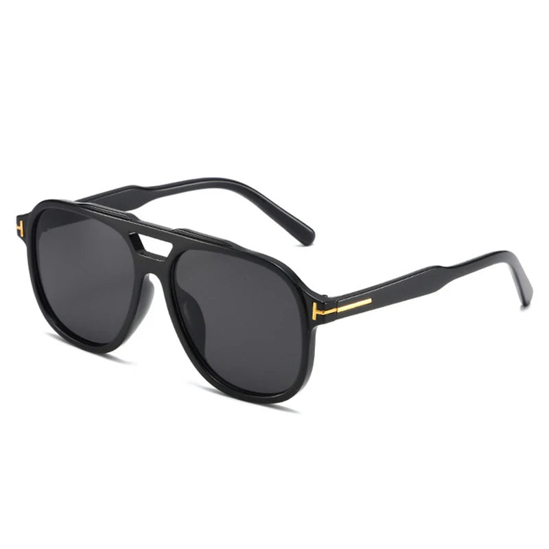 Retro Double Bridge Ocean Gradient Sunglasses