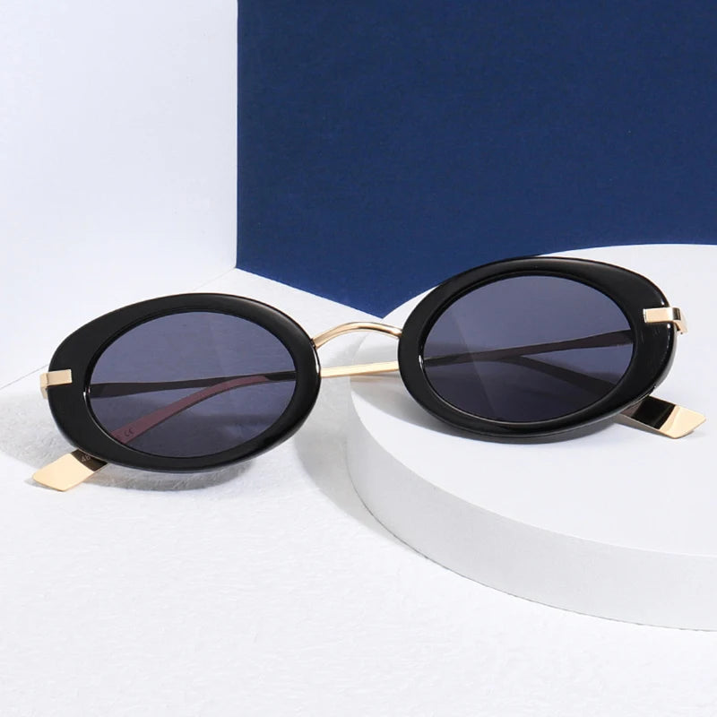 Punk Oval Clear Ocean UV400 Sunglasses