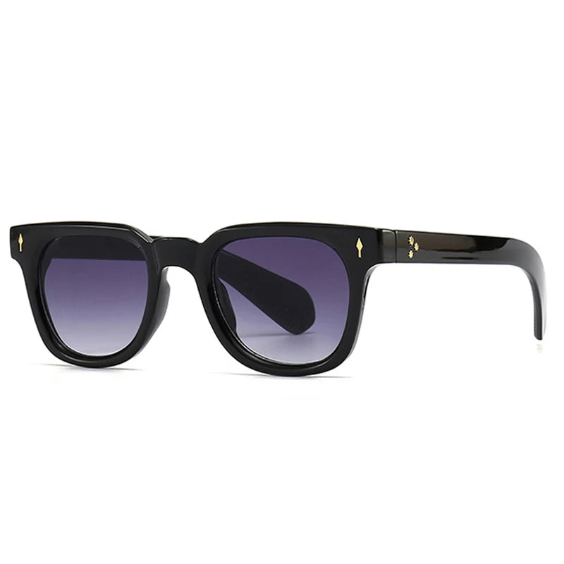 Retro Square Rivets UV400 Sunglasses