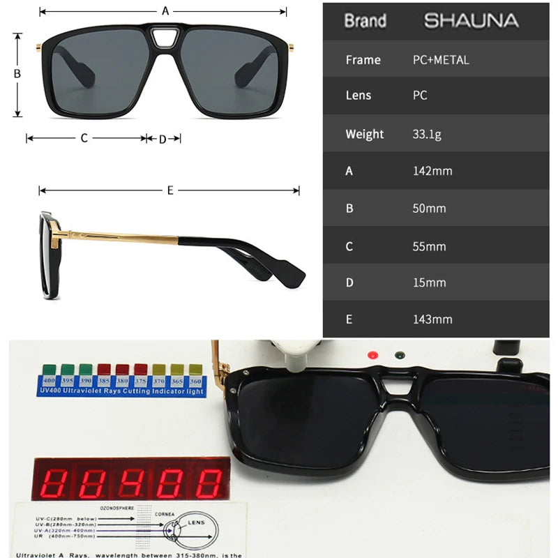 Double Bridge Pilot UV400 Sunglasses