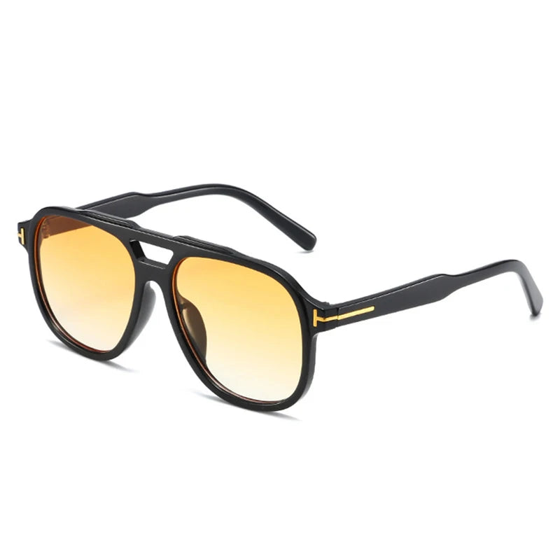 Retro Double Bridge Ocean Gradient Sunglasses