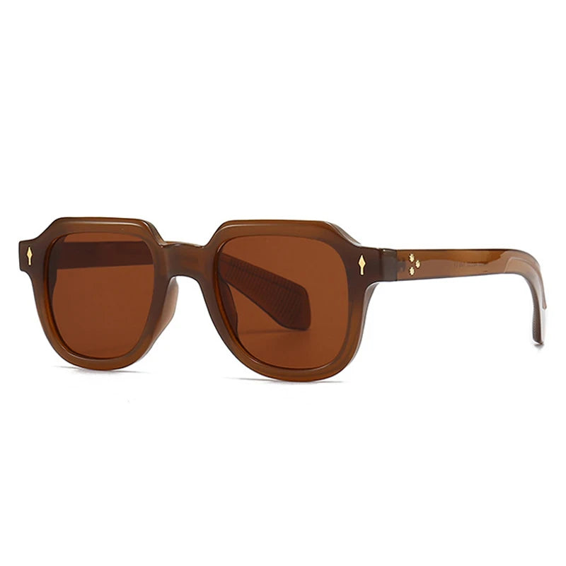 Punk Rivets Square UV400 Sunglasses